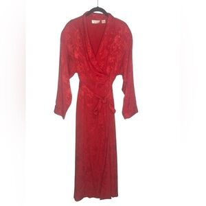 VTG VICTORIA'S SECRET Red Floral‎ Robe